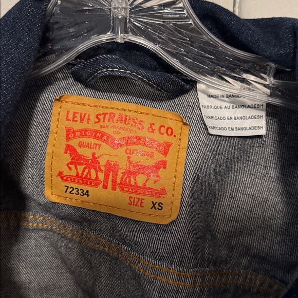 Levi's Navy Blue Denim Jacket, men’s’ extra small dark blue - Picture 3 of 3